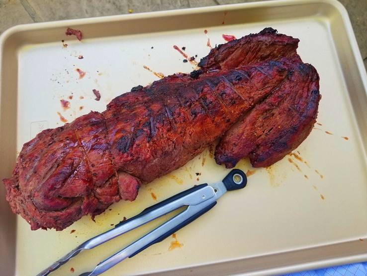 A piece of meat on a plate

Description automatically generated with low confidence